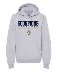 Scorpions Lacrosse Sport Grey Hoodie - Orders due Monday, April 10, 2023